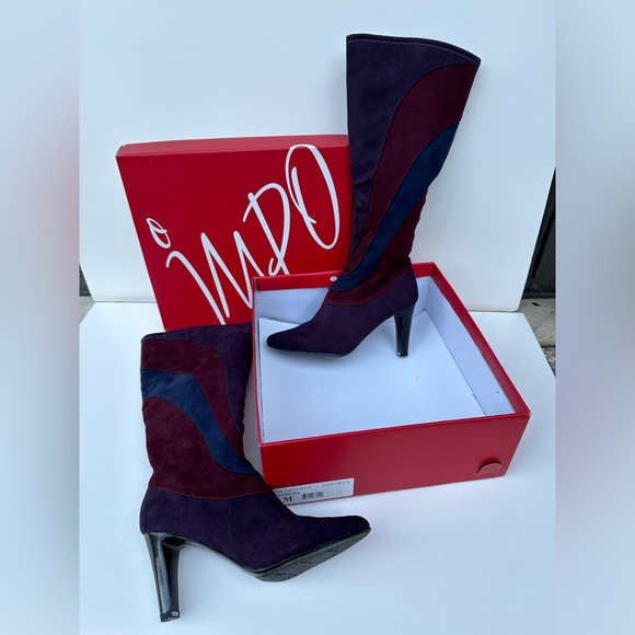 6M Impo Purple Faux Suede Tall Shaft Heeled Boots *Worn Once* + Box EUC - Picture 1 of 11